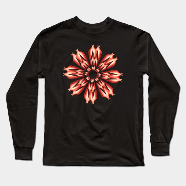 Red Flower Long Sleeve T-Shirt by Meo Design